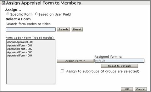 Chapter 9: Project Center Assigning Forms to Project Members Once a form has been established for the Project Evaluation Process, all Project Members will be assigned the default form automatically.