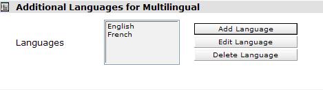 Chapter 2: Appraisal Center You can define the list of available languages by clicking the Options tab,