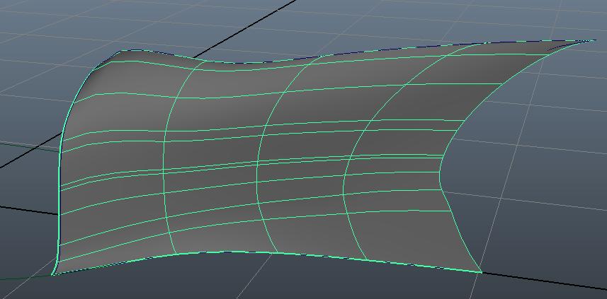 direction in the Perspective view. Go to Surfaces/Boundary (with all default settings) to create a boundary surface defined by our four curves.