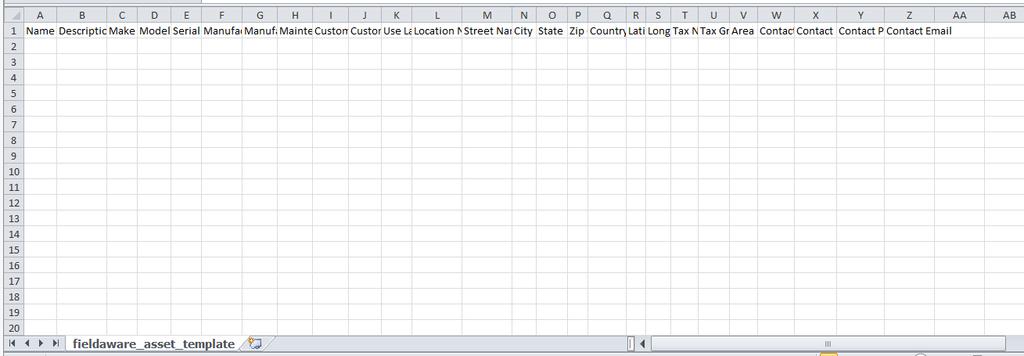 A Microsoft Excel CSV will download to your computer when you select Download Our Asset CSV Template.
