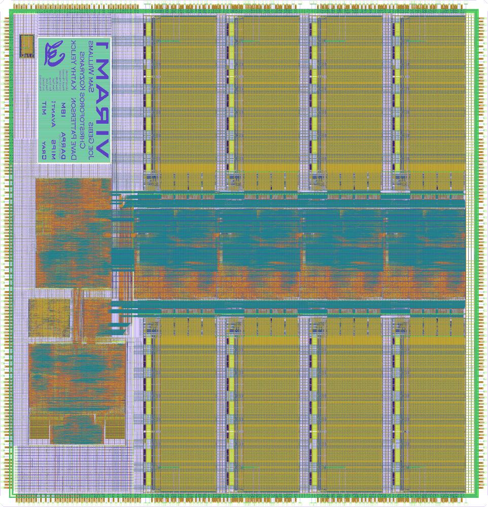 VIRAM Chip MIPS Core IO-FPU Vector DRAM Control DRAM DRAM DRAM DRAM LANE LANE LANE LANE DRAM DRAM DRAM DRAM 0.
