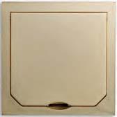 BOWA.94 METAL Cover 94 x 94 mm COVER WITH HINGED LID STAINLESS STEEL, MATT