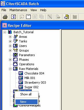 51 To create the Chocolate Milk Product, select the Products branch, right click and choose New from the Menu.