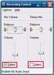 Adjusting the Audio Mixer Function 4.