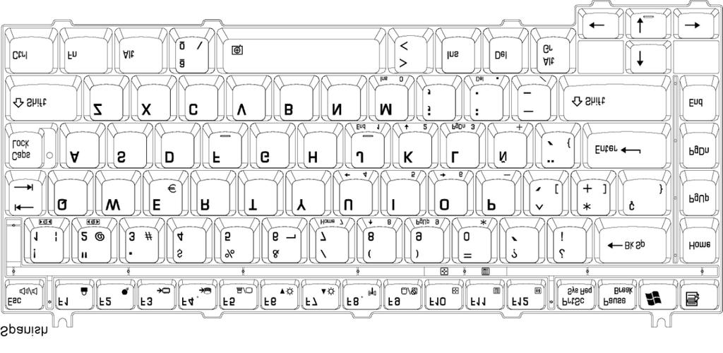 E.3 Spanish (SP) Keyboard Figure