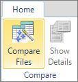Click the blue folder icon next to the Compare box to browse the location of older SDTM version.