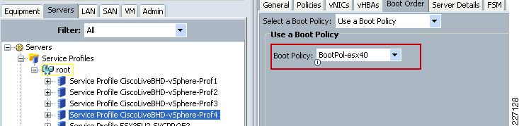 boot order of the appropriate service profile, as shown in Figure 14.