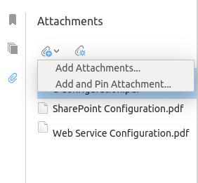 Open a File Attachment Open a file attachment embedded in a PDF file Click in the Common Tools toolbar to open the Navigation pane if it is hidden; Click the Attachment button on the Navigation pane