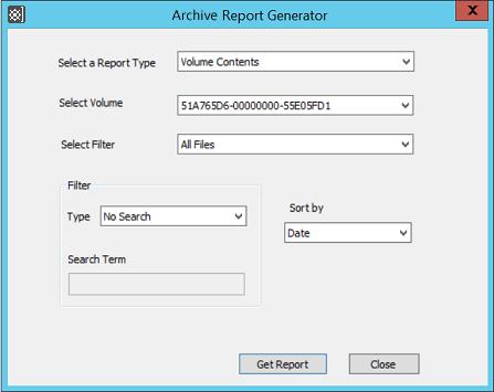 Reports 10.7 Volume Contents Report The Volume Contents Report lists the contents of the selected cartridge. To Run a Volume Contents Report 1. Start the Report Generator. 2.