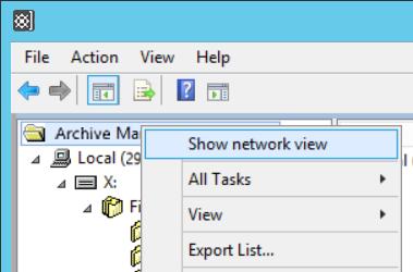 Administering the System network view. The left pane then displays the Archive Management Consoles for other XenData6 Server archives on the network.