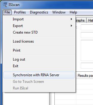 Select File ->Synchronize with RINA