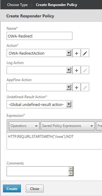 Name: OWA-RedirectAction Type: Redirect Expression: /owa 46.