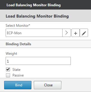 29. Scroll down and select the previously created monitor named ECP-Mon and click OK.
