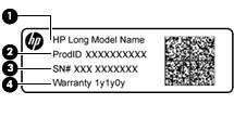 Your service label will resemble one of the examples shown below. Refer to the illustration that most closely matches the service label on your computer.