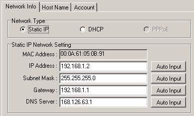 5. Select the Static IP or the DHCP addressing option as specified by your network administrator (see Figure 2-4). Figure 2-4 Network Info Tab If you have selected the Static IP option: 6.