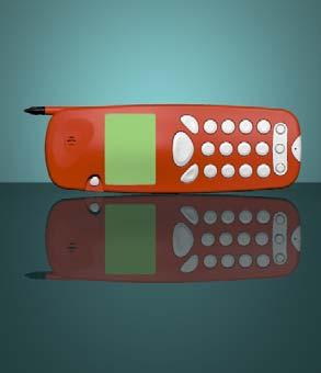 RENDERING EXAMPLES Cell Phone Prototype The cell phone model is rendered two ways: a simple but interesting method for the prototype model and in the section Cell Phone Presentation, a method with