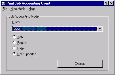 Client Software Job Account Modes There are four Job Account Modes: Tab Mode Popup Mode Hide Mode