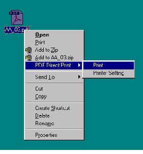 or the file icon on the Desktop. 2. Click PDF Direct Print 3. Click Print. PDFd_p1.jpg 4. The Start screen appears.