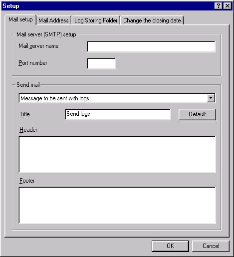 Email Notifications Setting Up To set up monthly automatic email of selected print log data to the administrator, open the Job Accounting software, then: 1. Click Option Setup.