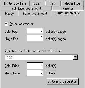 Fees Drum Use Amount tab This is a tab in the Define Fees