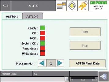 Software Application Examples Display for set-up mode AST30 Display for screwdriving system parameter setting Display counter