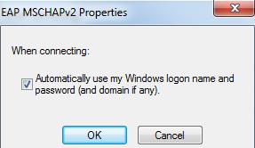 Place a check in the box marked Automatically use my Windows logon name and password (and domain if any). Then, select OK. 14.