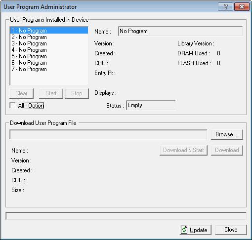 3. Select Utilities > User Program Administrator from the ROCLINK menu bar.
