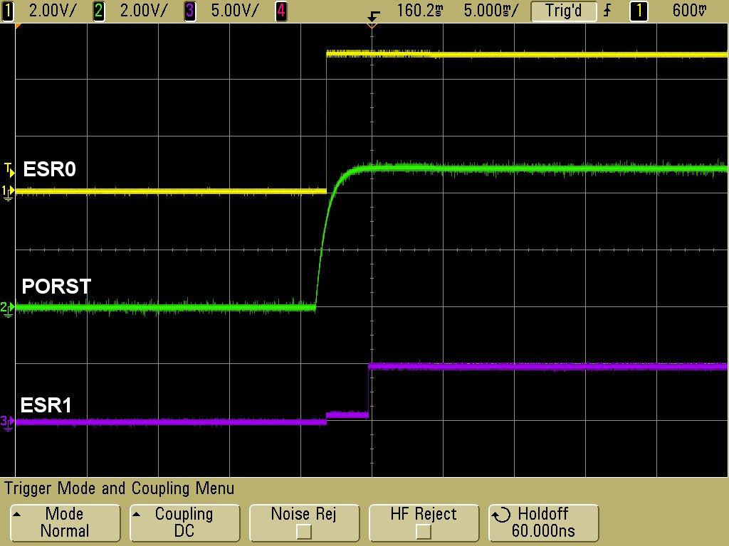 4.2 Using ESR pins for reset out delay (RSTOUT) Some Applications require a reset out signal together with a reset out delay after power up as long the initialization is done.