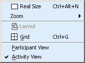 ProEd Window Menu Real size: reverts to the original size of the graph view (after zooming in or