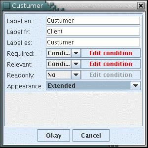 4.2.3 Customize an Enumeration XForm Control This dialog can be accessed in the following ways: From the main starting panel, right click on the selected ENUMERATION component.