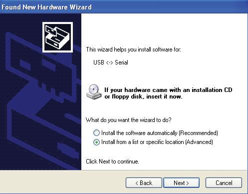 NOTE: If for any reason you cancel out of the New Hardware Wizard before installing the USB drivers or if you receive an error message during installation, the drivers will not be installed.