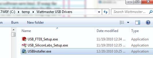 Then, open the WattMaster USB Driver folder in the temp directory on your hard drive or the new location if