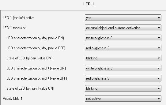 4.7.1 LED 1 4[8] Every LED can be activated single and parameterized individually.