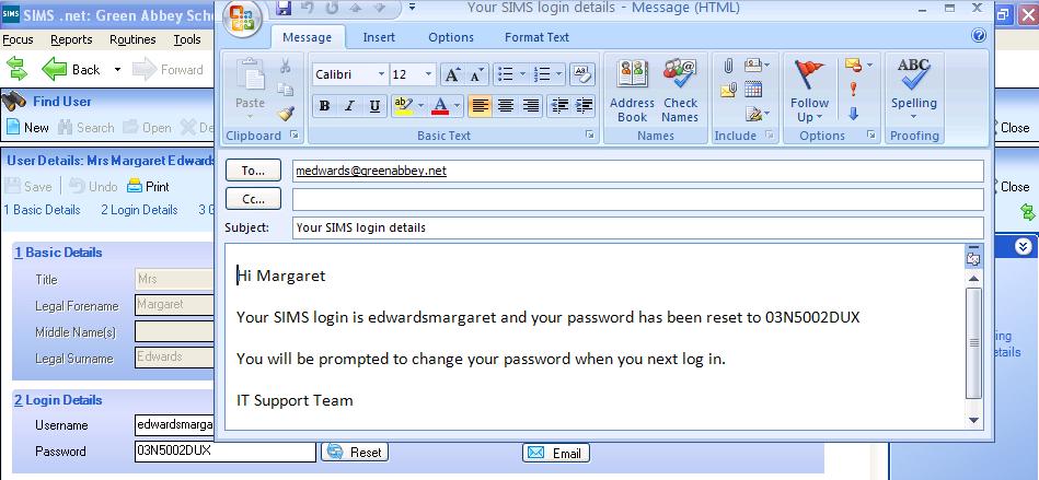 Resetting a user s password The Login Details panel on a user record in System Manager show you the user s username and the password which will generally be blank so that you cannot see the user s
