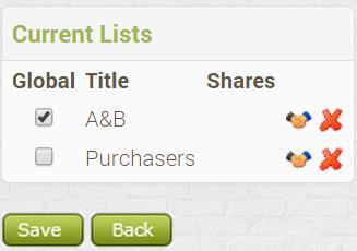 The Users with whom you choose to share your list will see it in the Custom Lists section when they log into the Sales