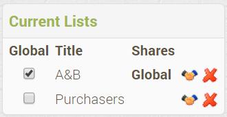 On the Sales Center Home Page, click on Manage Shares beside the Custom Lists heading. 2.