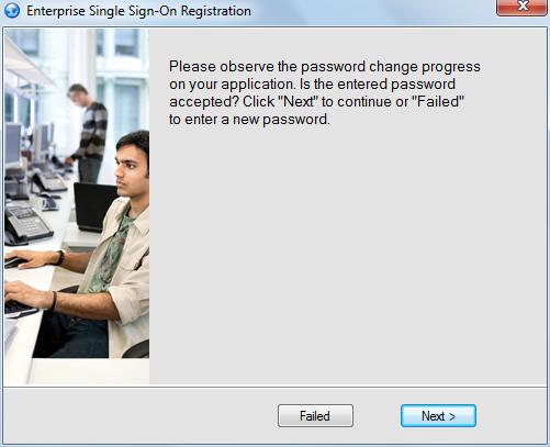 14. If you have entered a new password in the previous dialog, you are prompted to confirm if the password has been validated by the application.