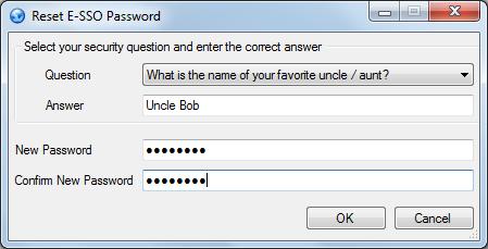 4 Additional Information Change Question Answer for E- SSO Password Reset Disable/Enable Automatic Logon to E-SSO Exit this option to change your question and answer/pass phrase that was defined