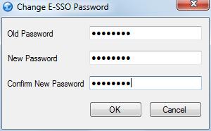 4 Additional Information 4.1.2 Change the E-SSO Password Change the soft token password. This applies to the soft token only. 1. Open the E-SSO Password Options dialog.