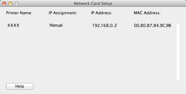 Mac OS X Utilities Mac OS X Utilities This section explains utilities you can use in Mac OS X. Network Card Setup You can use the Network Card Setup to configure the network.