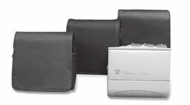 Leather Carrying Case The belt worn leather carrying case secures the processor at the waist. A clip on the back of the case attaches it to your waistband or belt.
