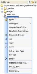 Maintaining Web Pages Create New Folders Move Files to Folders Rename Files and Folder Delete Files and