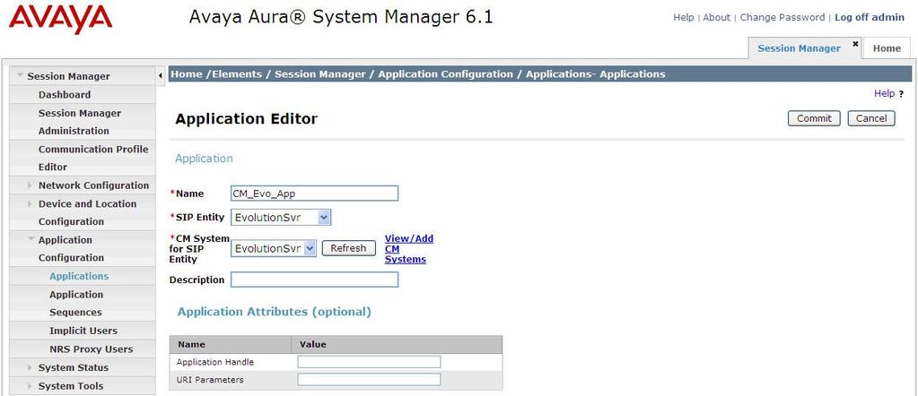 To configure an application, click on Application Configuration then Applications from the side menu.