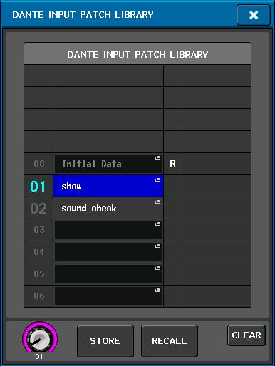 Playback Before playing back audio from the live recording, the Dante network patching must be prepared.