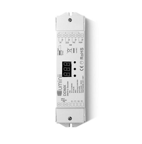 Kendo M Wet RG DMX decoder DMX signal to RGW decoder (required to operate DMX controller) Translates controller DMX512 programs for RG and white LED strips.