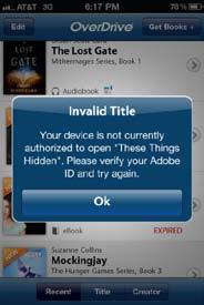 Adobe license error I got an error when I downloaded my ebook.