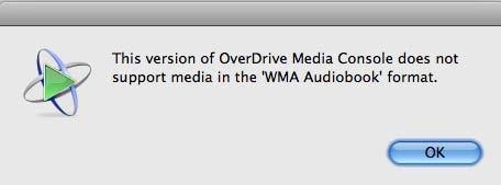 OverDrive Media Console format errors I