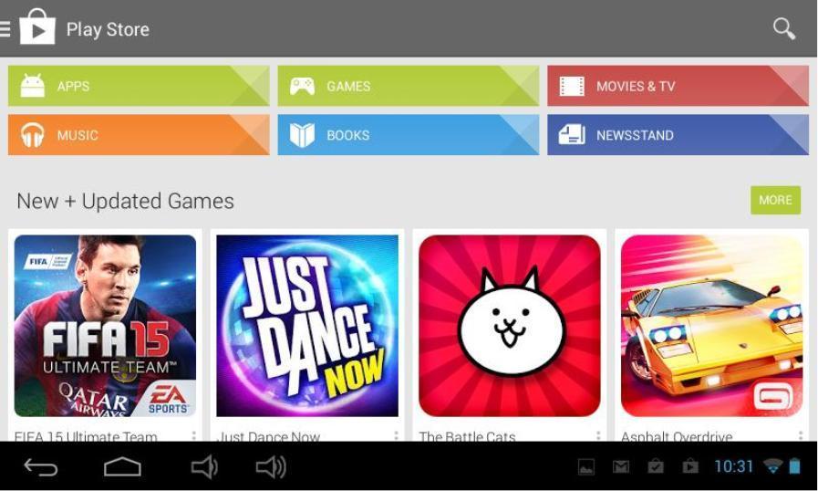 Click the Play Store and set up a google account if you don t have google account or use existing