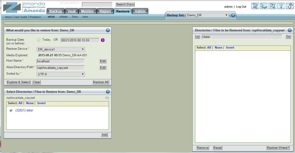 4 Creating a new restore job 4.1 Defining what to restore On the Restore What page you can define the data to restore.