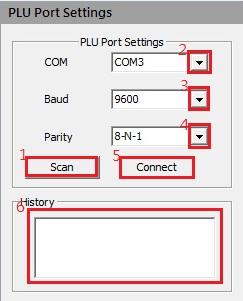 4. Select the Parity. 5. Click Connect to establish connection with the OCS. 6 6.